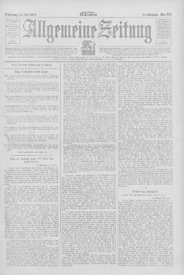 Allgemeine Zeitung Samstag 14. Juli 1906