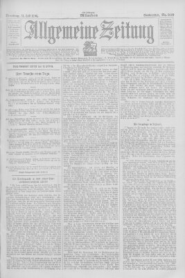 Allgemeine Zeitung Dienstag 31. Juli 1906