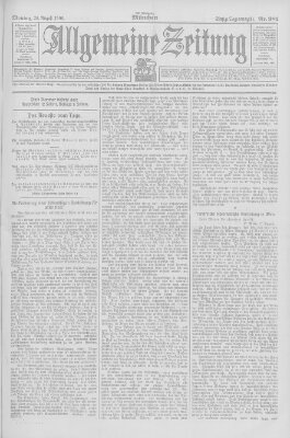 Allgemeine Zeitung Montag 20. August 1906