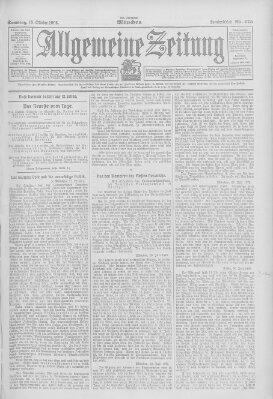 Allgemeine Zeitung Samstag 13. Oktober 1906