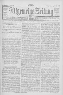 Allgemeine Zeitung Sonntag 14. Oktober 1906