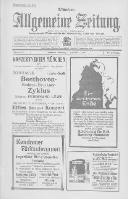 Allgemeine Zeitung Samstag 4. September 1909