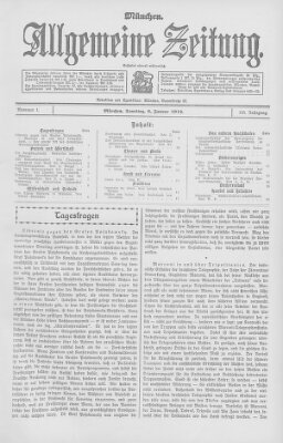 Allgemeine Zeitung Samstag 6. Januar 1912