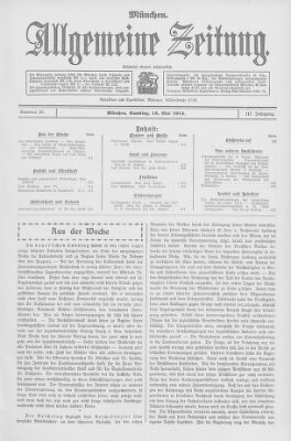 Allgemeine Zeitung Samstag 16. Mai 1914