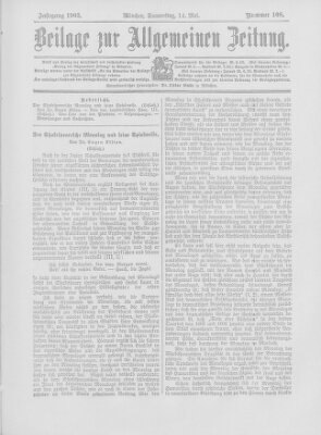 Allgemeine Zeitung Donnerstag 14. Mai 1903