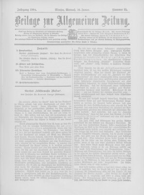 Allgemeine Zeitung Mittwoch 20. Januar 1904