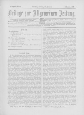 Allgemeine Zeitung Montag 15. Februar 1904
