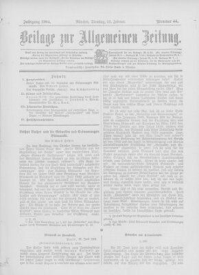 Allgemeine Zeitung Dienstag 23. Februar 1904