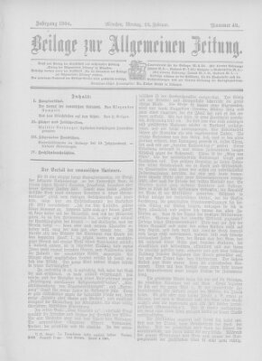 Allgemeine Zeitung Montag 29. Februar 1904