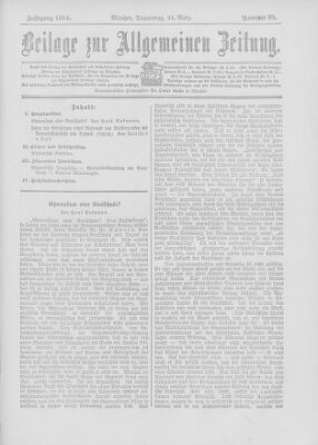 Allgemeine Zeitung Donnerstag 24. März 1904