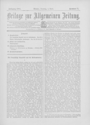Allgemeine Zeitung Dienstag 5. April 1904