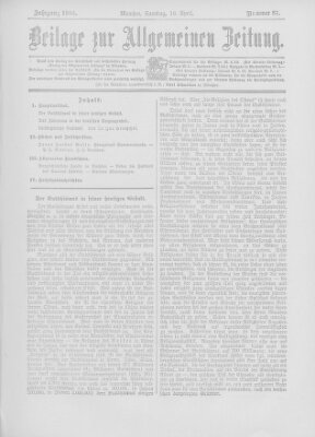 Allgemeine Zeitung Samstag 16. April 1904