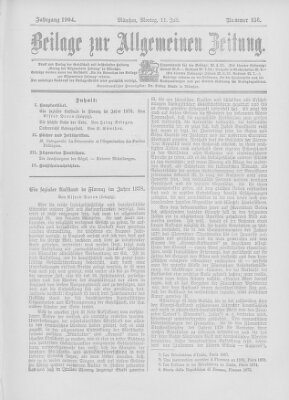 Allgemeine Zeitung Montag 11. Juli 1904