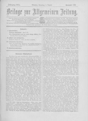 Allgemeine Zeitung Samstag 6. August 1904