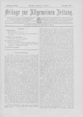 Allgemeine Zeitung Samstag 1. Oktober 1904
