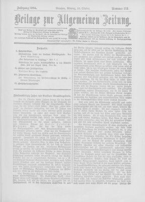 Allgemeine Zeitung Montag 10. Oktober 1904
