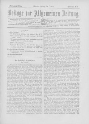 Allgemeine Zeitung Freitag 21. Oktober 1904
