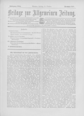 Allgemeine Zeitung Freitag 28. Oktober 1904