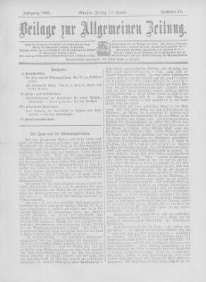 Allgemeine Zeitung Freitag 13. Januar 1905