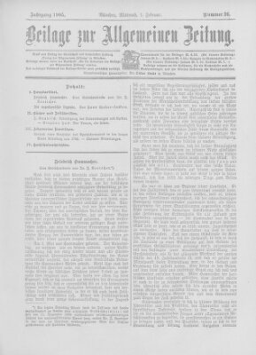 Allgemeine Zeitung Mittwoch 1. Februar 1905