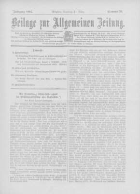 Allgemeine Zeitung Samstag 11. März 1905