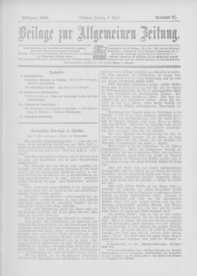 Allgemeine Zeitung Freitag 7. April 1905
