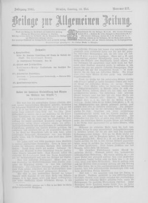 Allgemeine Zeitung Samstag 20. Mai 1905