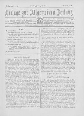 Allgemeine Zeitung Freitag 6. Oktober 1905