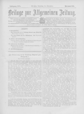 Allgemeine Zeitung Dienstag 21. November 1905