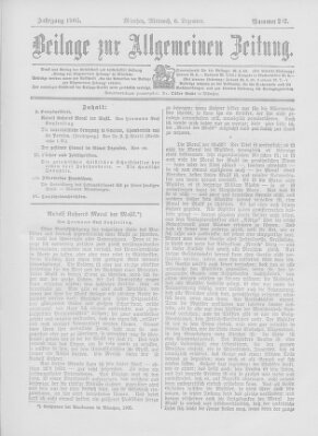 Allgemeine Zeitung Mittwoch 6. Dezember 1905