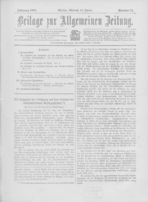 Allgemeine Zeitung Mittwoch 17. Januar 1906