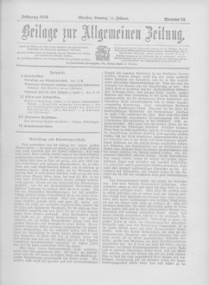 Allgemeine Zeitung Sonntag 11. Februar 1906