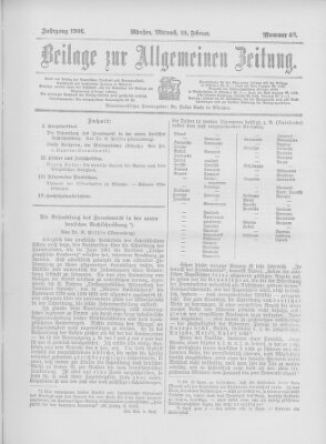 Allgemeine Zeitung Mittwoch 28. Februar 1906