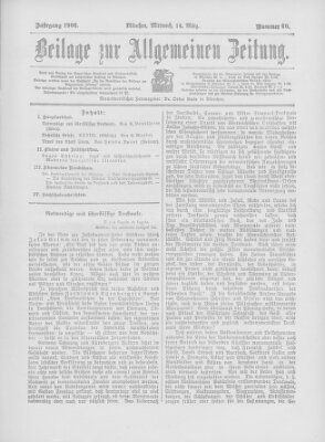 Allgemeine Zeitung Mittwoch 14. März 1906