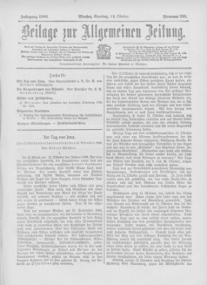 Allgemeine Zeitung Samstag 13. Oktober 1906