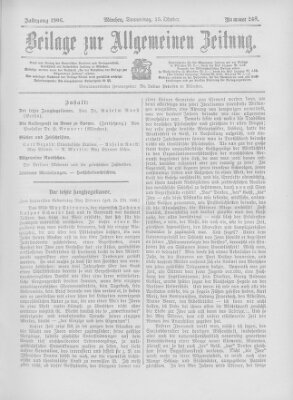 Allgemeine Zeitung Donnerstag 25. Oktober 1906