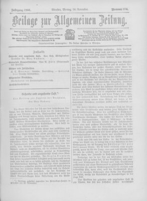 Allgemeine Zeitung Montag 26. November 1906