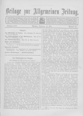 Allgemeine Zeitung Dienstag 14. Mai 1907