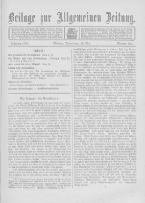Allgemeine Zeitung Donnerstag 16. Mai 1907