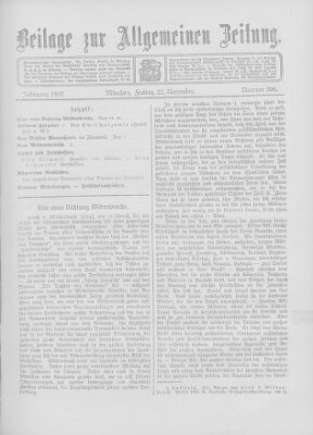Allgemeine Zeitung Freitag 22. November 1907
