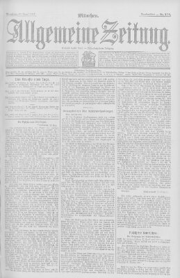 Allgemeine Zeitung Dienstag 13. August 1907