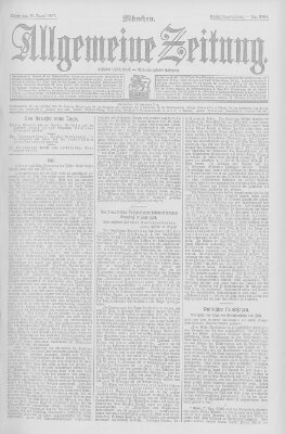 Allgemeine Zeitung Sonntag 18. August 1907