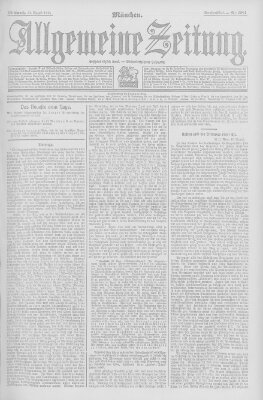 Allgemeine Zeitung Mittwoch 21. August 1907