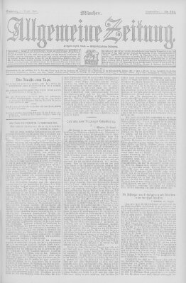Allgemeine Zeitung Samstag 31. August 1907