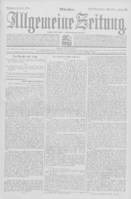 Allgemeine Zeitung Montag 4. November 1907
