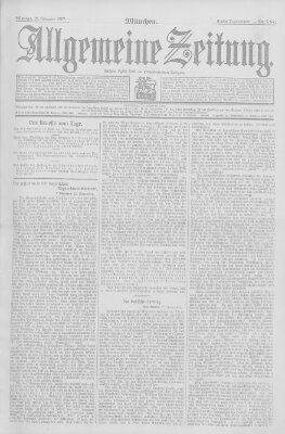 Allgemeine Zeitung Montag 25. November 1907
