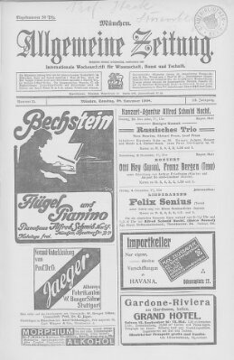 Allgemeine Zeitung Samstag 28. November 1908