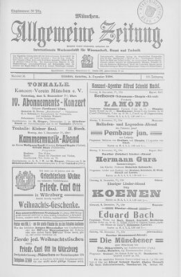 Allgemeine Zeitung Samstag 5. Dezember 1908