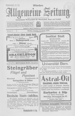 Allgemeine Zeitung Samstag 15. Januar 1910