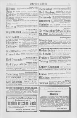Allgemeine Zeitung Samstag 11. Februar 1911